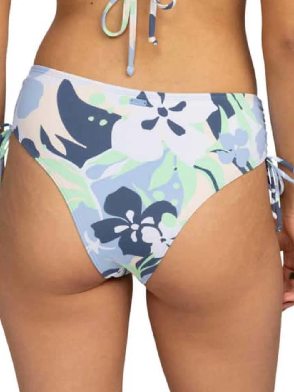 ROXY Printed Beach Classics Mod Lace Up Bikini Bottoms